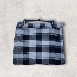 Plaid wrap skirt